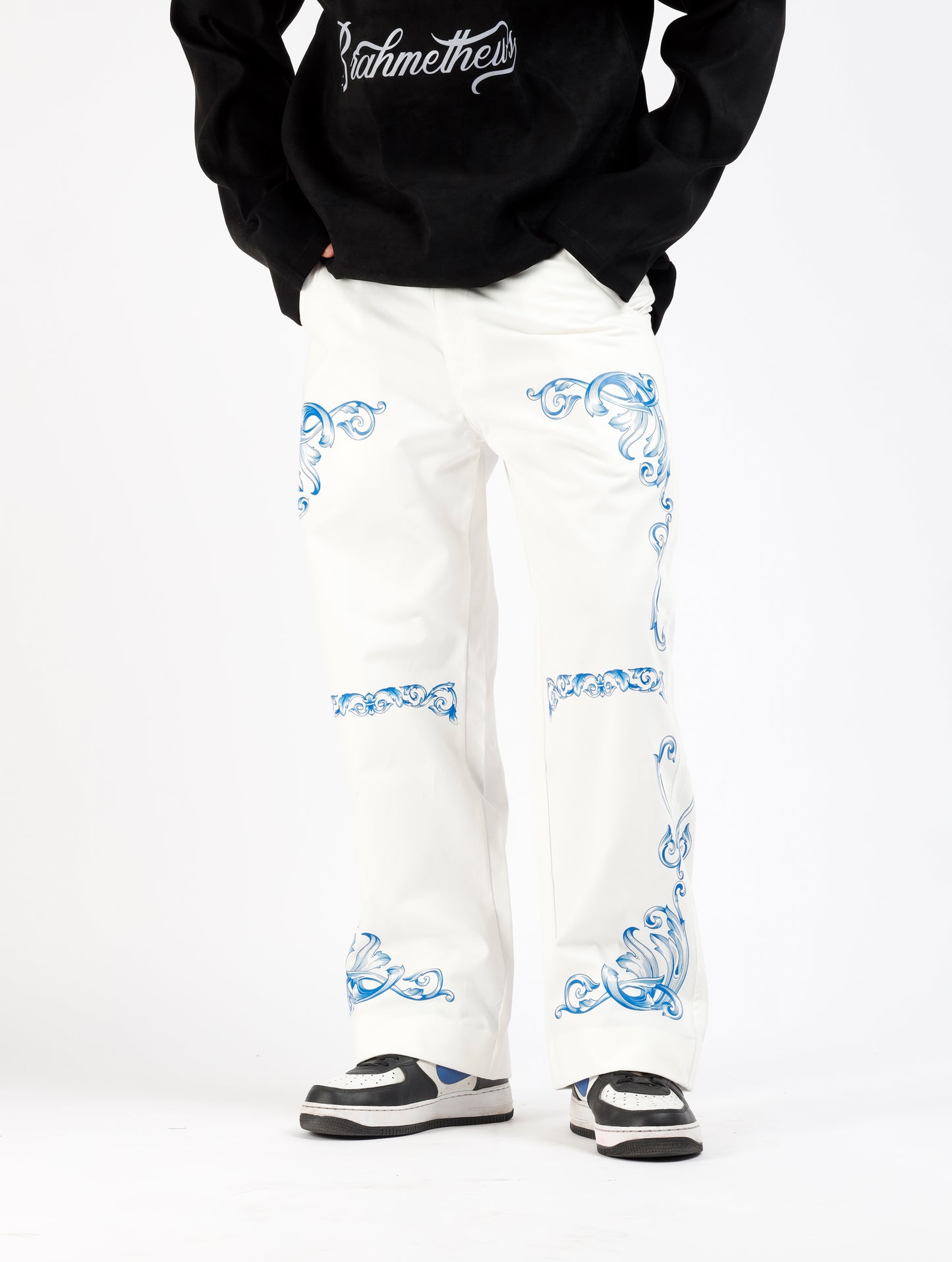 White Rococo Pants