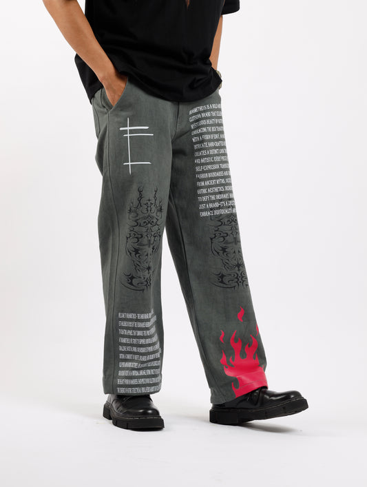 Olive Eternal Letter Denims