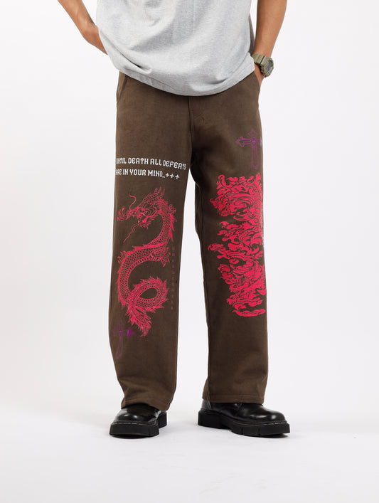 Brown Dragonflame Denims