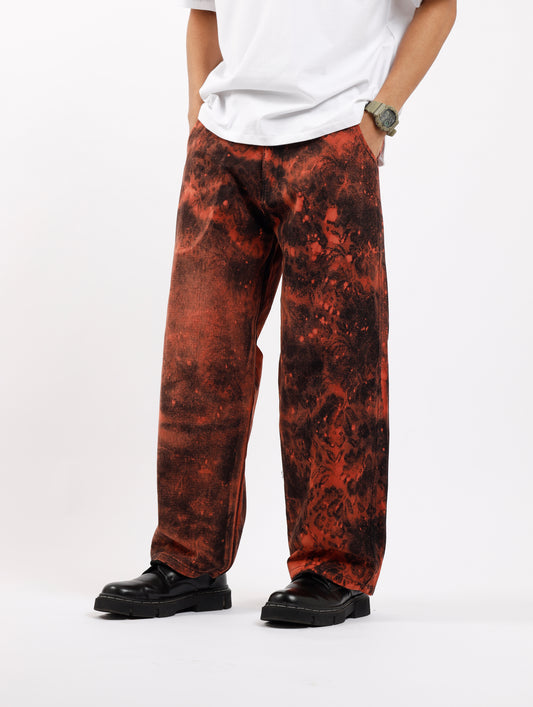 Bleached Floral Pants