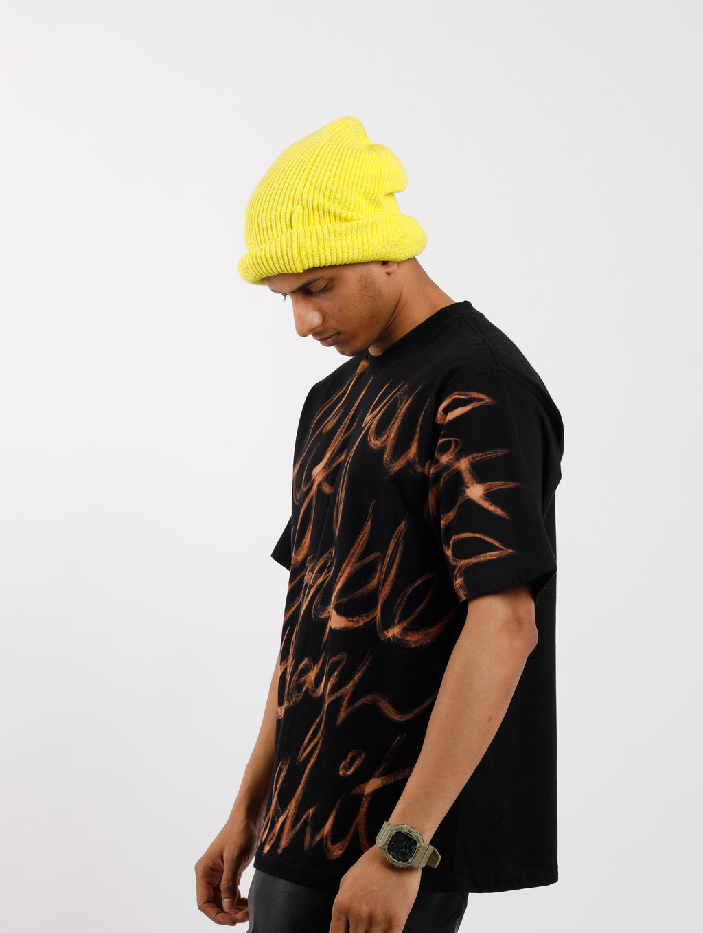 Black Signature Bleached T-shirt