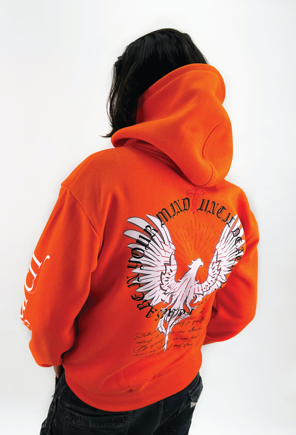 Orange Hail Phoenix Hoodie