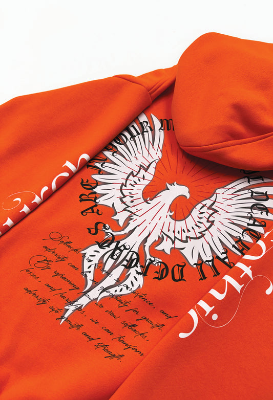 Orange Hail Phoenix Hoodie